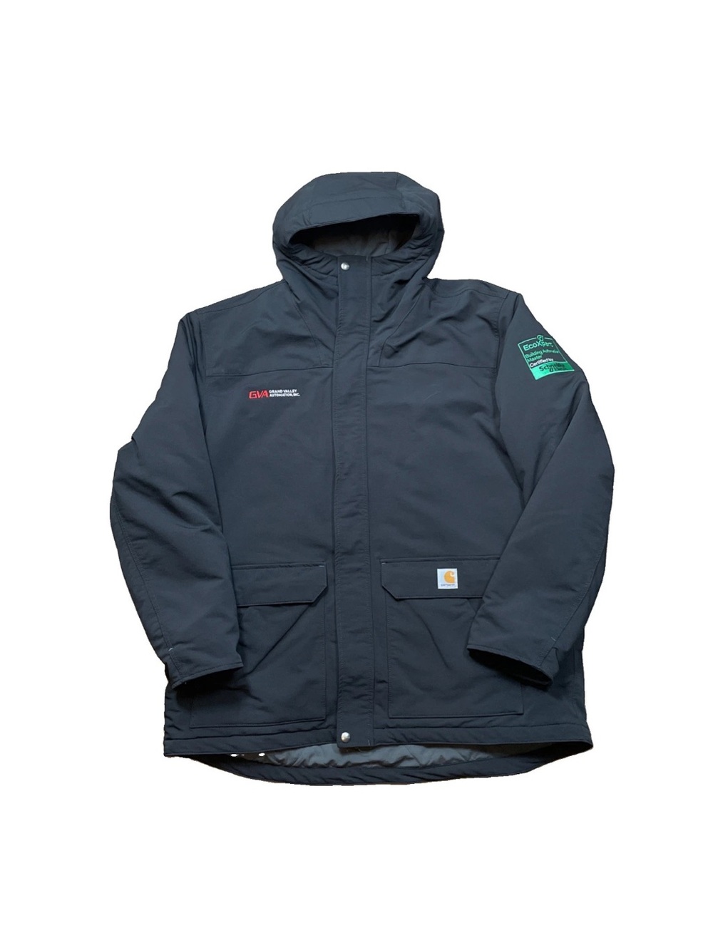 Carhartt Super Dux Jacket Mens XL Rain Defender Coat Full Zip Insulated Black